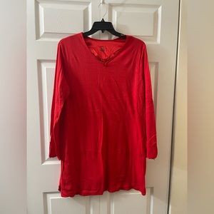 Secret treasures red long sleeve pj dress